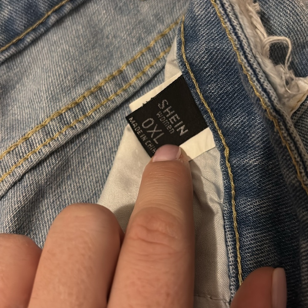 Distressed Denim Shorts - Picture 2 of 3